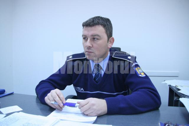 Subcomisarul Petrică Jucan, şeful Serviciului de Poliţie Rutieră Suceava