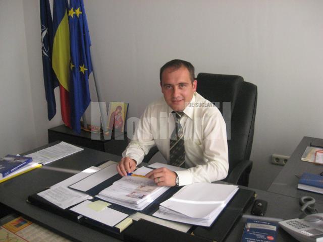 Inspectorul principal Florin Poenari, în vârstă de 30 de ani, şeful Poliţiei municipiului Suceava