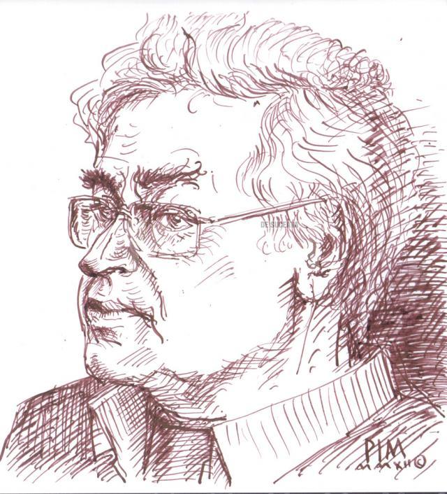 Portretul lui Ion Paranici realizat de graficianul Mihai Pînzaru PIM