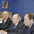 Ministrul Sănătăţii, Ladislau Ritli şi preşedintele CJ, Gheorghe Flutur, la conferinţa organizată ieri la Spitalul Judeţean