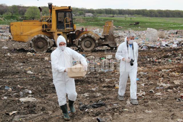 Cercetările sunt îngreunate de faptul că la groapa de gunoi se aduc deşeuri din Botoşani, Iaşi şi Suceava