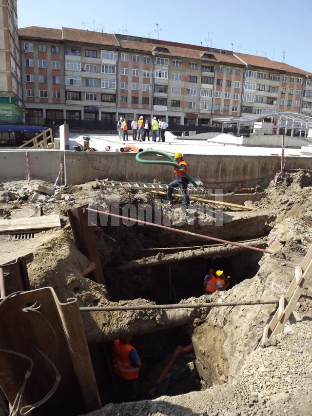 Ion Lungu a verificat lucrările de modernizare a zonei centrale a Sucevei