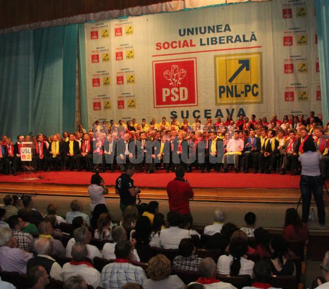 Lansarea campaniei electorale a USL Suceava pentru alegerile locale a avut loc în prezenţa a peste 800 de membri şi simpatizanţi PSD, PNL şi PC