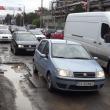 Un sens de circulaţie de pe Calea Unirii, „paralizat” din cauza lucrărilor de asfaltare nefinalizate