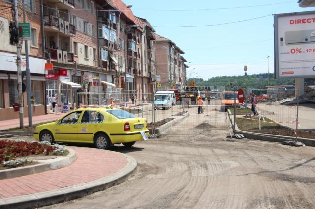 Strada Nicolae Bălcescu, în lucru