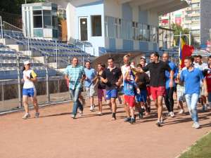 Torţa în stil olimpic „World Harmony Run” a ajuns ieri după amiază pe stadionul Areni