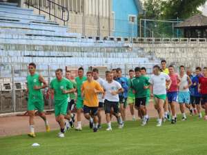 Jucătorii lui Sporting au efectuat ieri un antrenament de acomodare după ce s-au reunit pe stadionul Areni