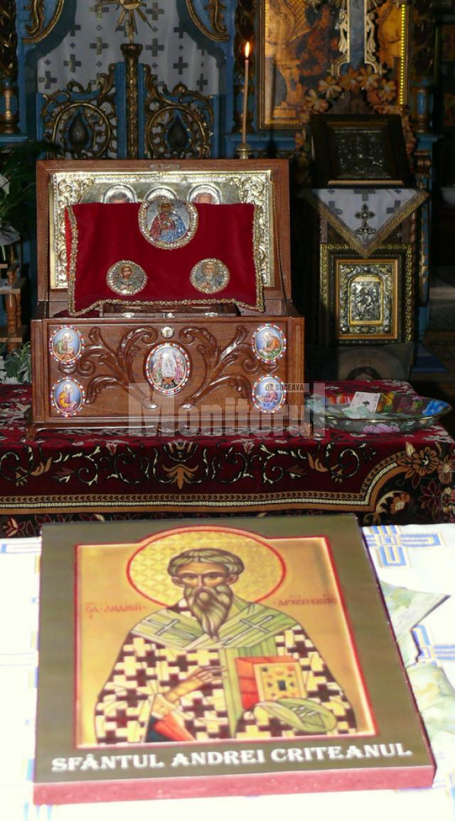 Moaştele Sfântului Andrei Criteanul de la Mitilini au ajuns aseară la Biserica Sf. Ilie din Fălticeni