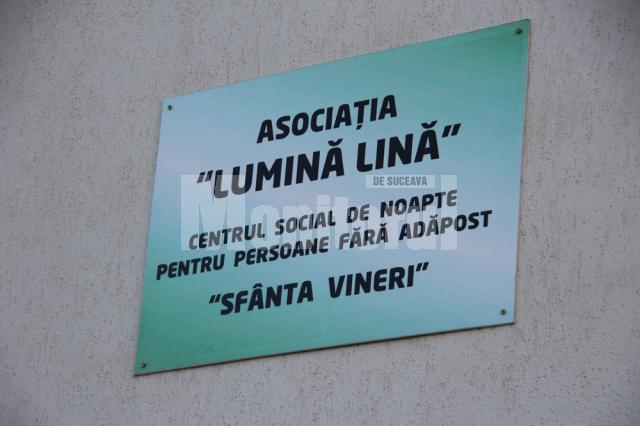 Centrul social de noapte pentru persoane fără adăpost din Suceava, situat în incinta Parohiei Sf. Vineri