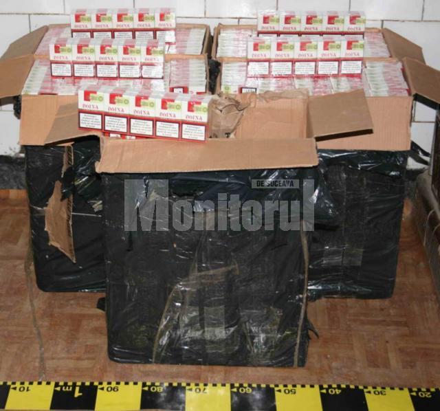 Aproape 9.000 de pachete de ţigări de contrabandă, reţinute la Vicovu de Sus