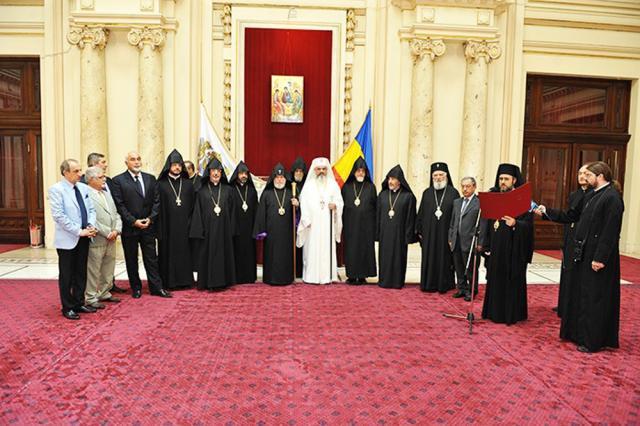 Catolicosul şi Patriarhul Suprem al Tuturor Armenilor, în vizită la Patriarhia Română