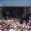 Preşedintele Traian Băsescu, intrând în biserică