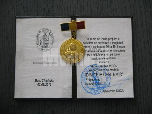 Medalia „Dimitrie Cantemir”