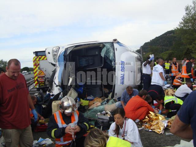 Printre cei 20 de suceveni care se aflau în autocarul răsturnat duminica trecută, în Franţa se aflau şi membrii familiei Timofte