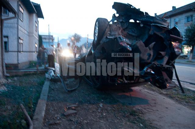 Maşina implicată în accidentul de la Câmpulung Moldovenesc