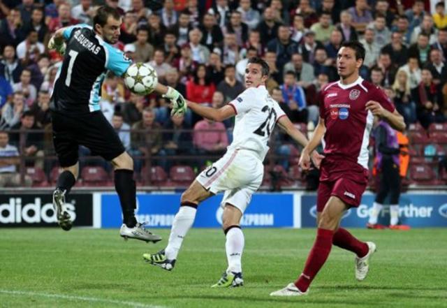 CFR Cluj nu a jucat rău în faţa lui Manchester United, dar rezultatul a fost nefavorabil