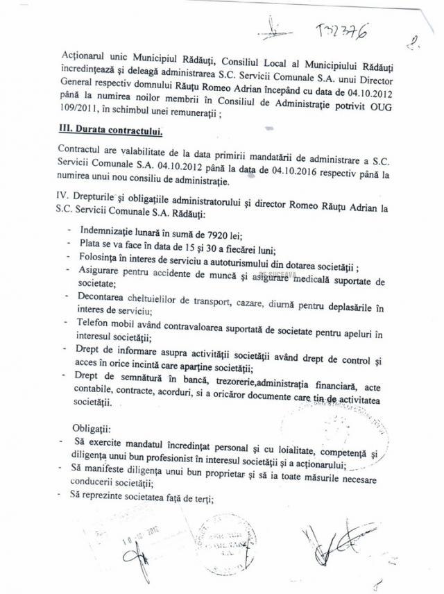 Salariul noul director de la SC Servicii Comunale SA Rădăuţi
