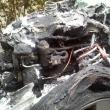 Maşina a fost distrusă de incendiu în proporţie de 50%