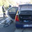 Un taxi a luat foc ieri dimineaţă pe strada Plevnei