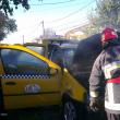 Un taxi a luat foc ieri dimineaţă pe strada Plevnei