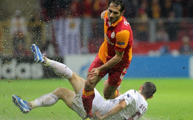 Galatasaray şi CFR Cluj au jucat la Istanbul pe un teren impracticabil