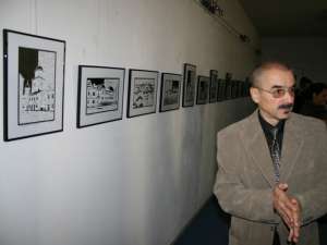 Tiberiu Cosovan la prima expoziţie personală