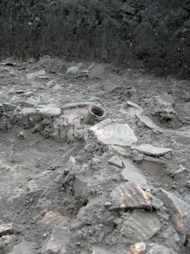 Ceramica pre Cucuteni II în situl arheologic