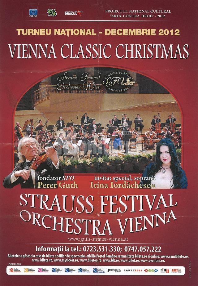 Strauss Festival Orchestra Vienna, pe 15 decembrie, la Casa de Cultură Suceava