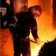 La Calafindeşti, pompierii au luptat cu flăcările mai bine de opt ore