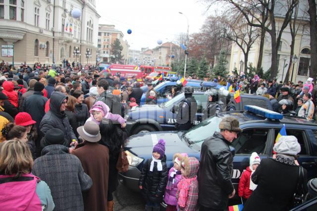 Câteva sute de suceveni au participat la sărbătoarea Unirii la Suceava