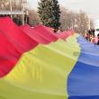 Cel mai lung steag tricolor românesc din istorie a fost desfășurat sâmbătă la Chișinău