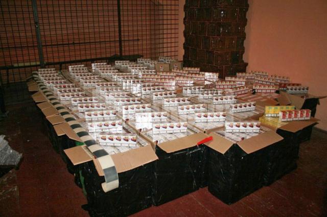 37.760 de pachete de ţigări, în valoare de 303.000 lei, abandonate în faeton