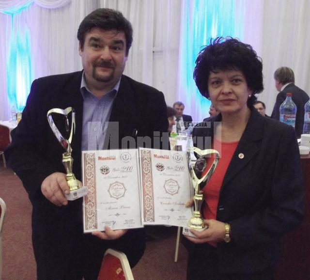 Mircea Petriuc şi Camelia Iordache, premiaţi la Gala Top 10 Suceveni