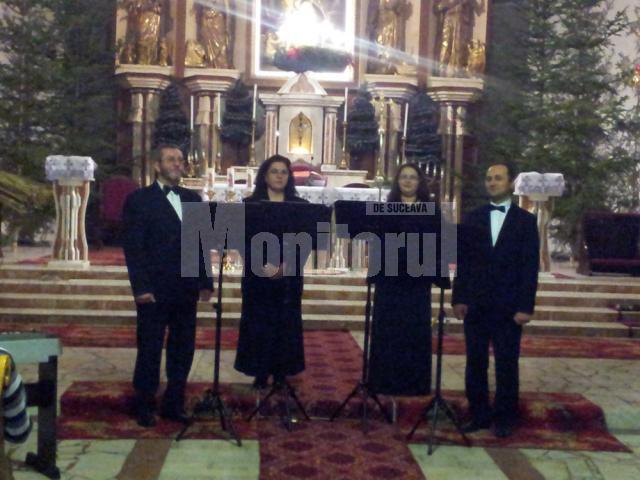 Biserica Catolică „Sfântul Ioan Nepomuk” Suceava a găzduit joi un concert memorabil al cvartetului vocal „Cantabile”