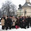 Depunere de coroane de flori la monumentul lui Mihai Eminescu din Suceava