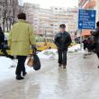 Trotuarele municipiului s-au transformat în adevărate patinoare