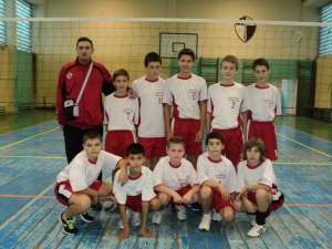 Echipa de minivolei - băieţi a Clubului Sportiv Şcolar "Nicu Gane"