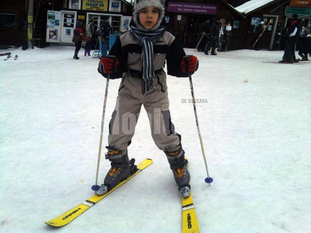 Denis şi-a descoperit pasiunea pentru schi