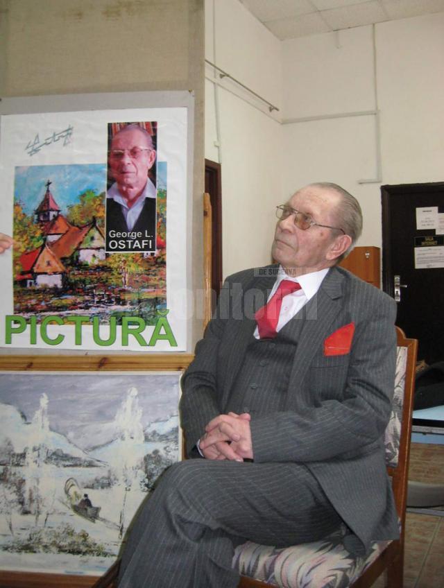 Venerabilul pictor şi om de litere sucevean George L. Ostafi a fost celebrat sâmbătă, la Biblioteca Bucovinei „I.G. Sbiera”