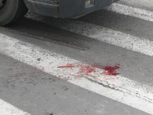 Victima a fost acroşată de un autoturism chiar pe trecerea de pietoni