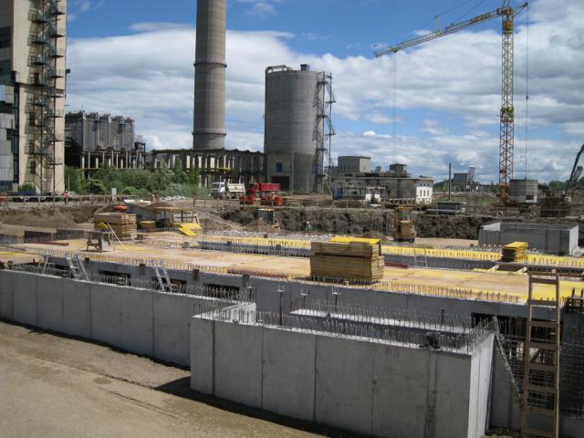 Lucrări  la centrala termica nouă din Suceava, 24 mai 2013