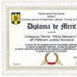 Diploma de Merit acordată Colegiului Tehnic “Mihai Băcescu”