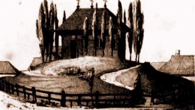Cernăuţi, biserica Adormirii Maicii Domnului (Sfânta Maria) – desen de I. Schubirsz