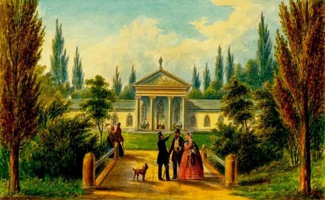 Cernăuţi, Băile Publice – acuarelă de Franz Xaver Knapp (1809-1883)