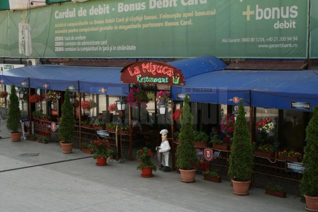 Activitatea servire a mesei la restaurantul La Mizuca din centrul Sucevei, suspendată temporar