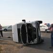 Patru pasageri din autoutilitară au acuzat leziuni în urma accidentului