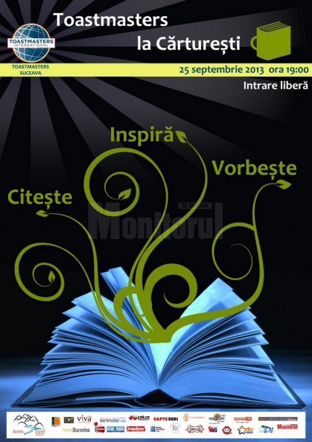 Speakerii Toastmasters Suceava vorbesc despre cărţile dragi lor,  la Cărtureşti