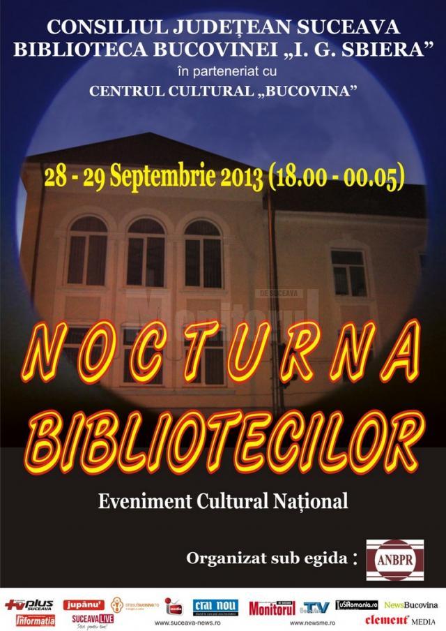 „Nocturna Bibliotecilor”, în noaptea de 28 spre 29 septembrie