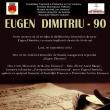 La împlinirea a 90 de ani, scriitorul Eugen Dimitriu va fi sărbătorit la Fălticeni