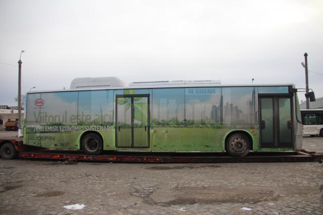 Un autobuz electric va circula joi pe străzile Sucevei